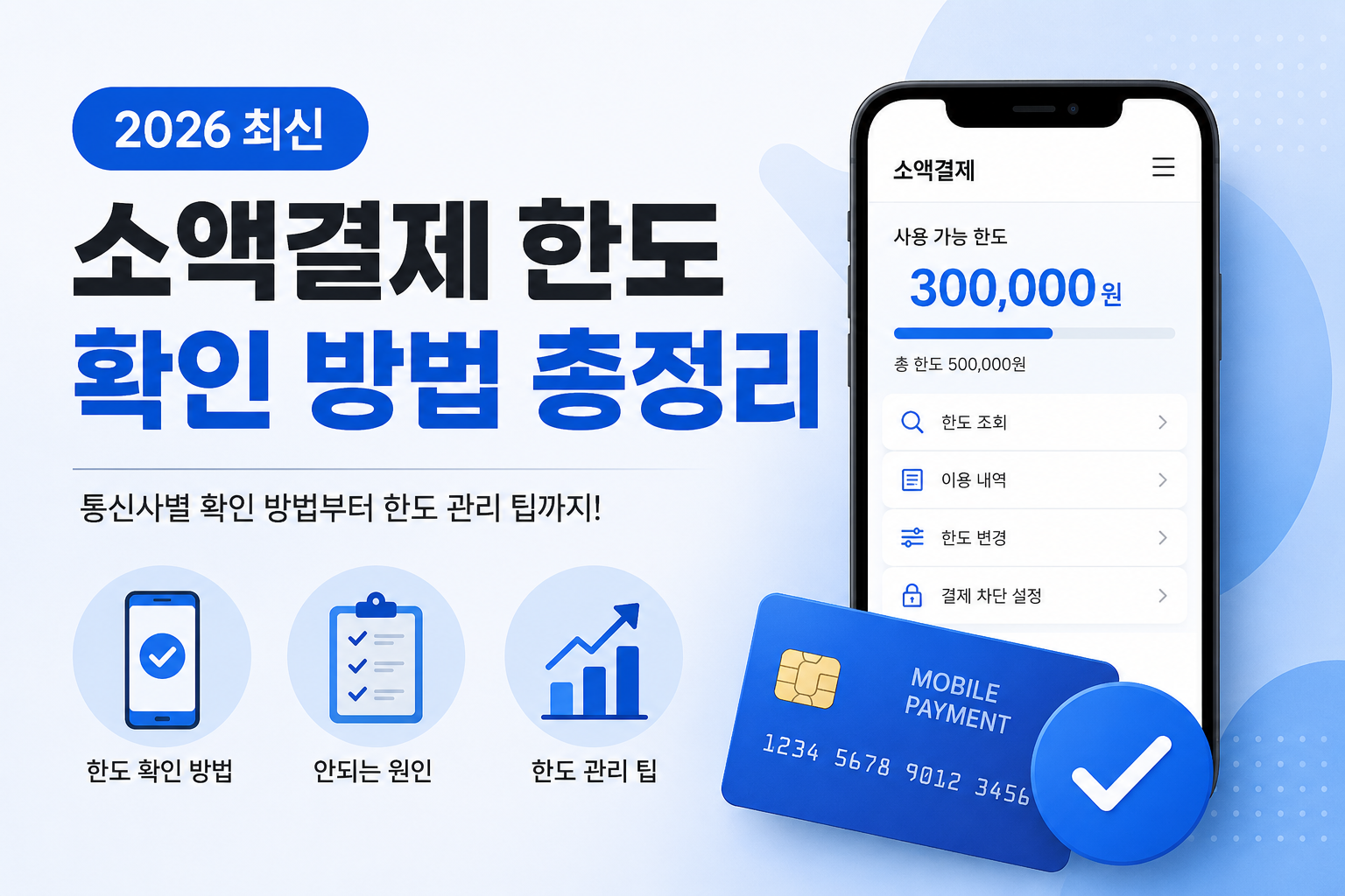 소액결제 한도 확인 방법 총정리 (2026 최신)