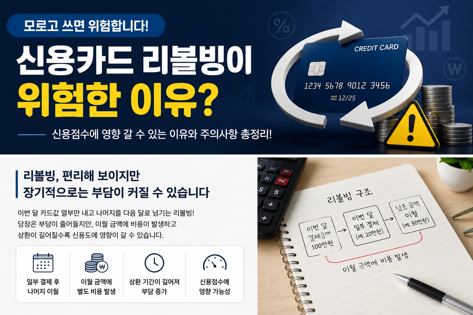 신용카드 리볼빙이 위험한 이유? 모르고 쓰면 신용점수에 영향 갈 수 있습니다