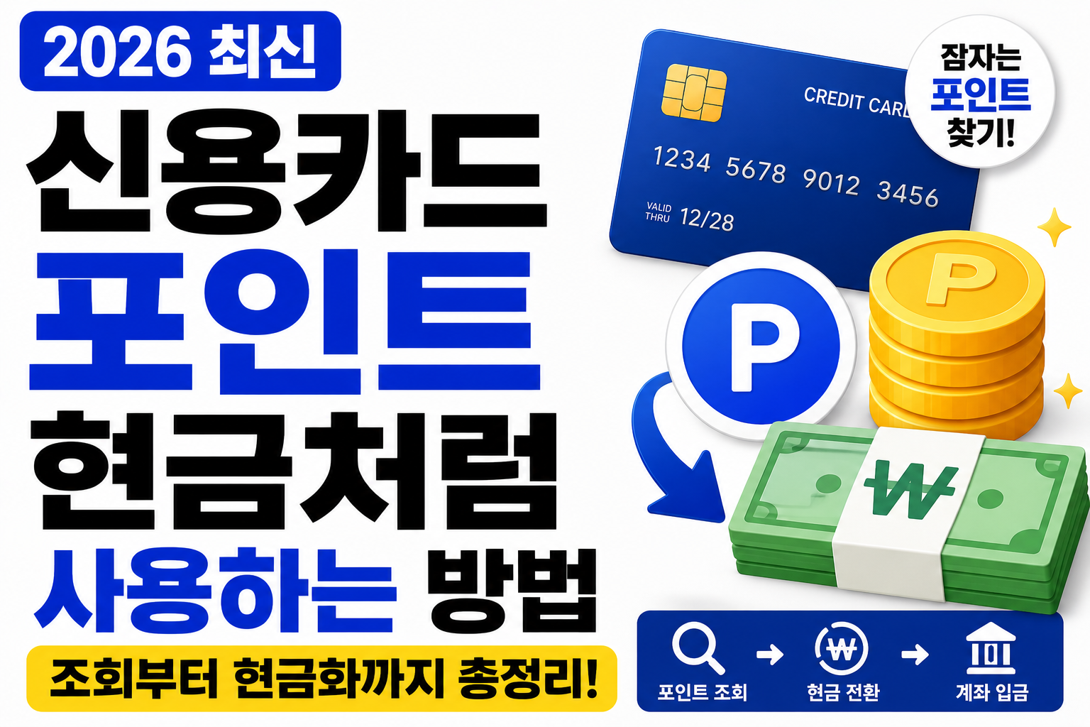 신용카드 포인트 현금처럼 사용하는 방법 총정리 (2026 최신)